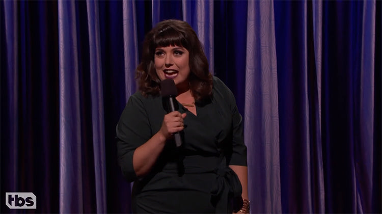 Jenny Zigrino discusses how her butt can effect air travel on Conan