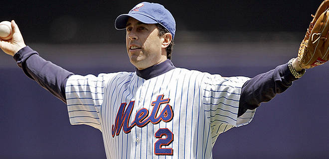 Jerry Seinfeld with The New York Mets.