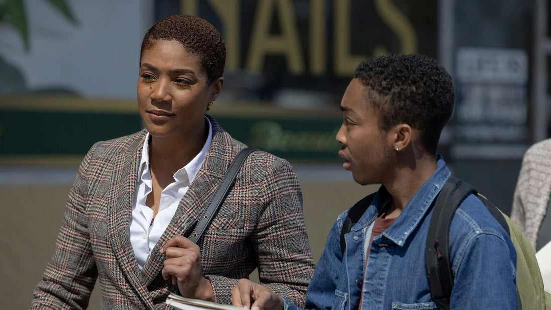 Tiffany Haddish & Asante Blackk in “Landscape With Invisible Hand.” Courtesy of MGM Studios.