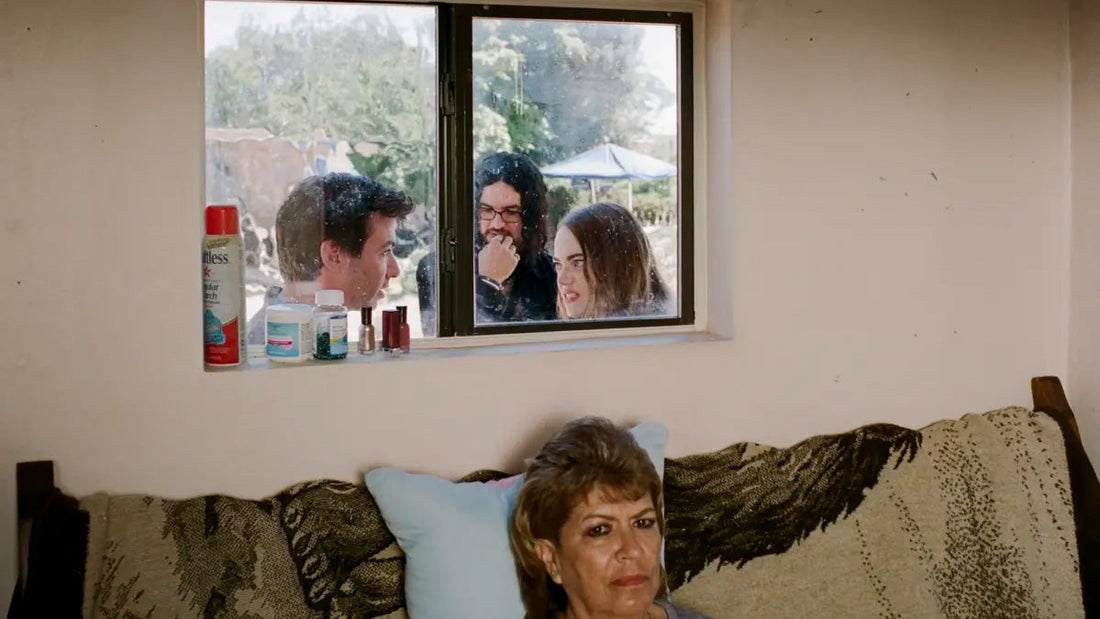 Nathan Fielder, Benny Safdie and Emma Stone in The Curse.