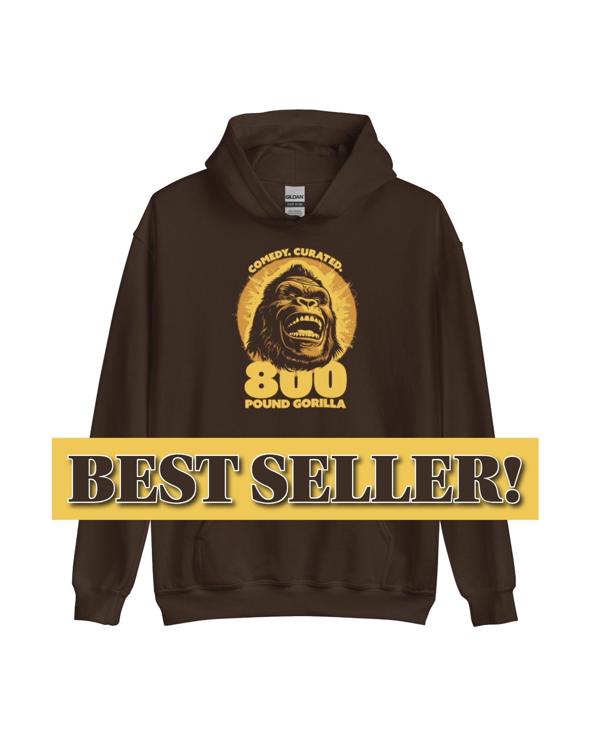 Espresso Gorilla Head Hoodie