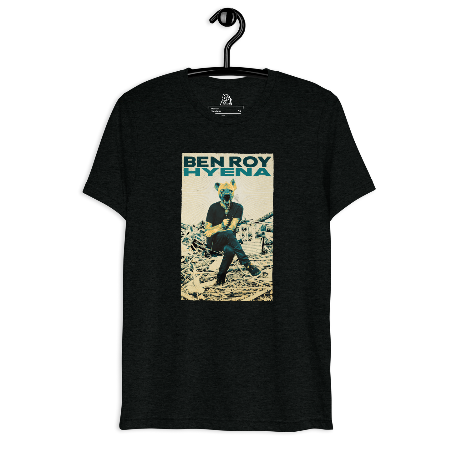 Ben Roy - Hyena - Black Short sleeve t-shirt