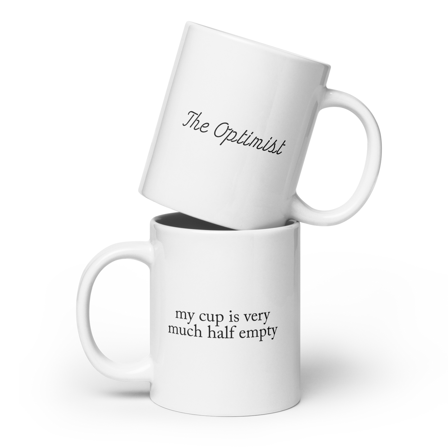 Jen Brister - Half Empty - White glossy mug