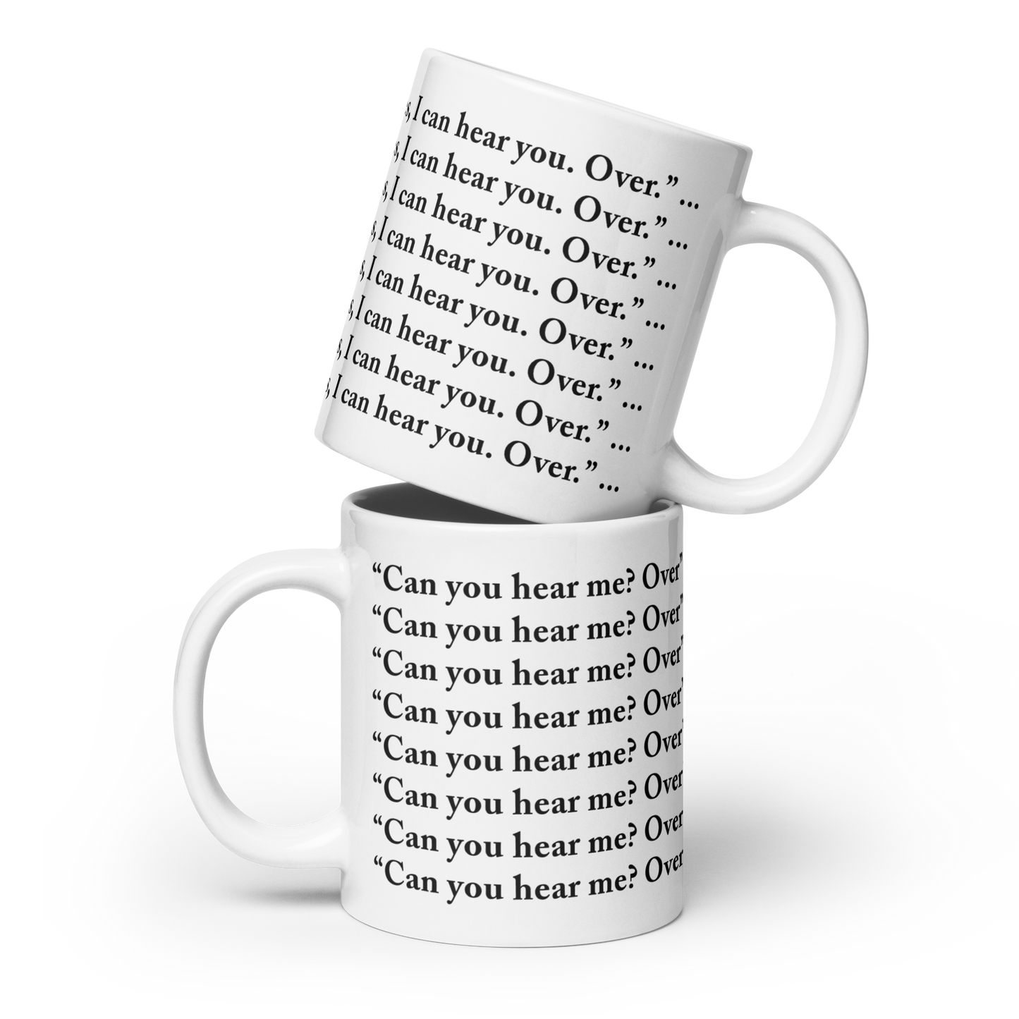 Jen Brister - "Can You Hear Me?" - White glossy mug