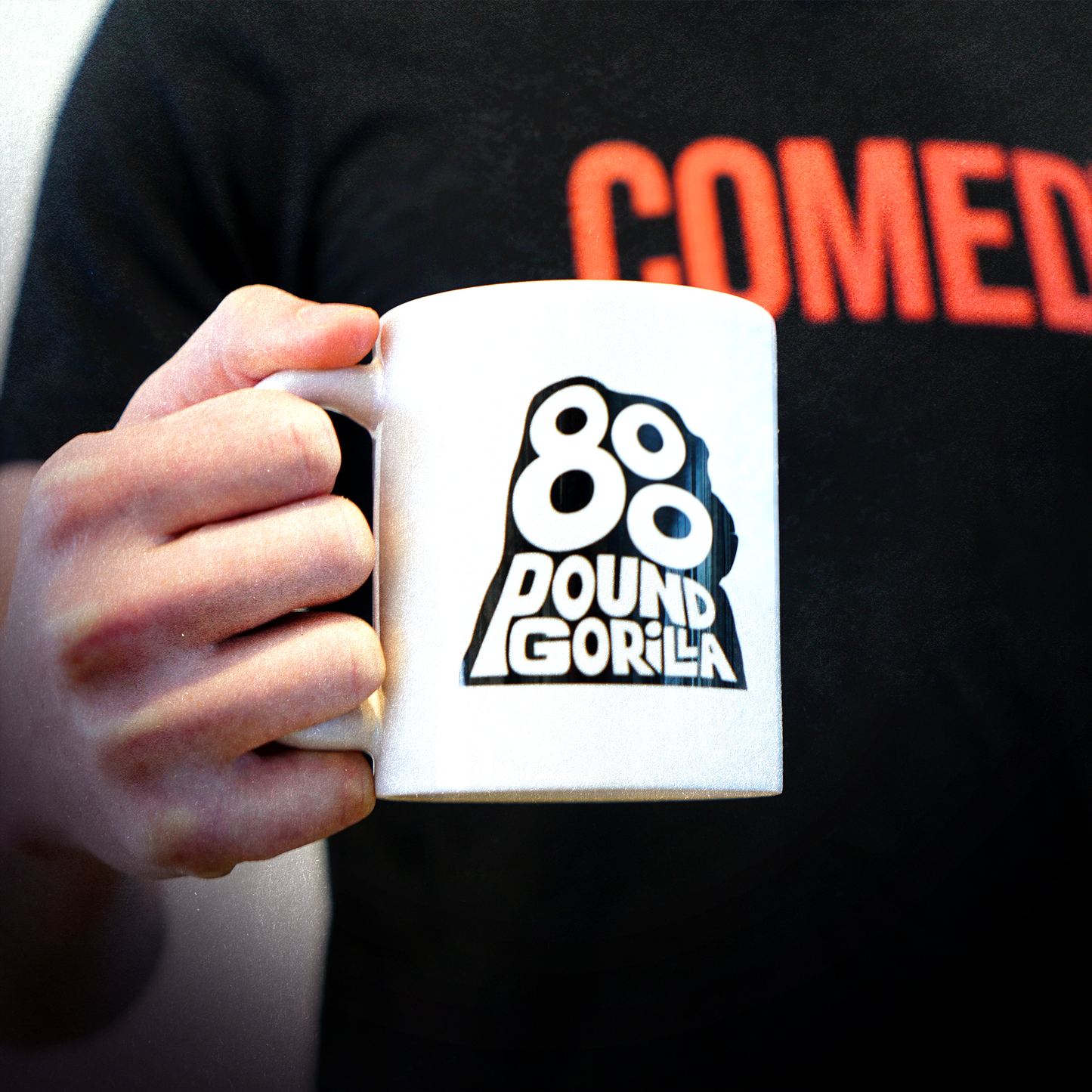 White glossy mug