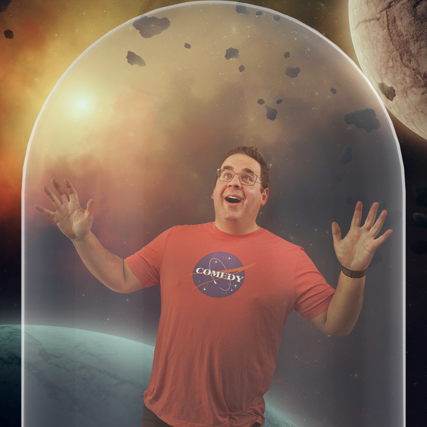 Out of this World Comedy! Short sleeve t-shirt