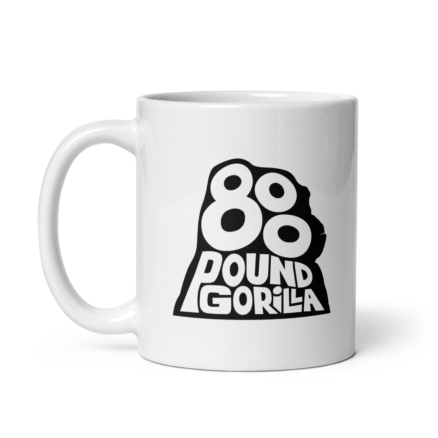 White glossy mug