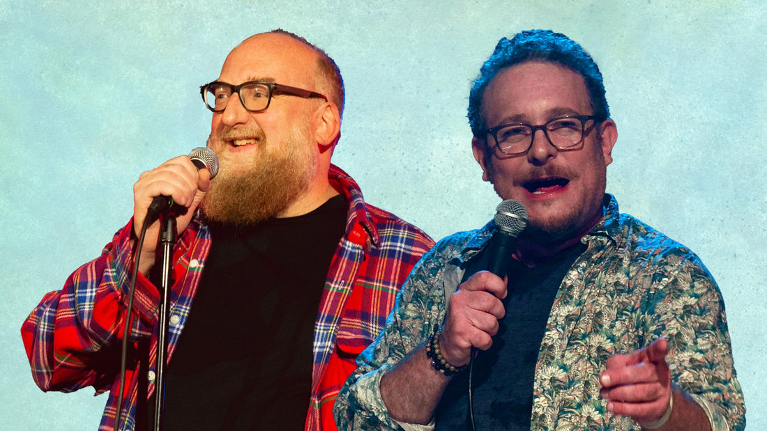 Brian Posehn & James Adomian performing stand-up comedy.