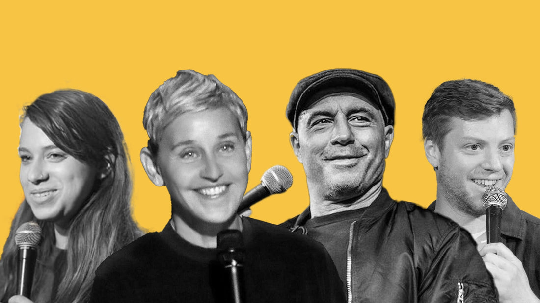 L to R: Ariel Elias, Ellen Degeneres, Joe Rogan & Joe Nunnink.