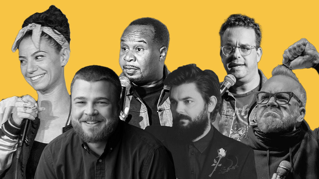 L to R clockwise: Liz Miele, Roy Wood Jr., Joe DeRosa, Dean Delray, Nick Thune & Aaron Weber.