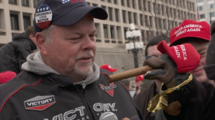 Triumph the insult comic dog pooped on Trump's inauguration