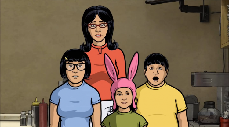 Check out this fan-made "Bob's Burgers" / "Archer" crossover episode