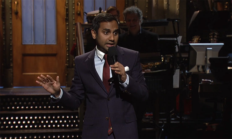 Aziz Ansari's "Saturday Night Live" monologue takes on race, politics, and the protest march