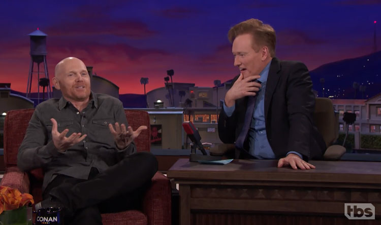 Bill Burr goes on "Conan" to talk about The Patriots losing the Super Bowl