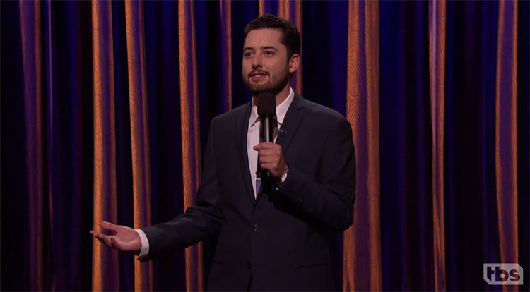 Caleb Synan dropped by "Conan" to share some comedy about his family