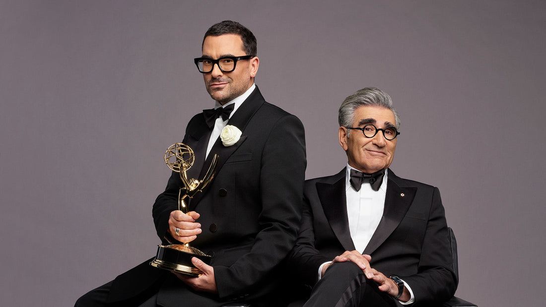 76th Emmy Awards hosted by Dan Levy and Eugene Levy. Courtesy of Disney. Photo credit: Mark Seliger.