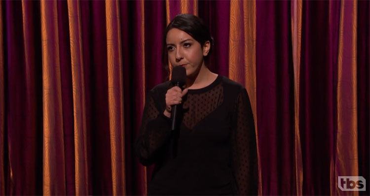 Dina Hashem performed on "Conan" last night and talked growing up Arab in New Jersey