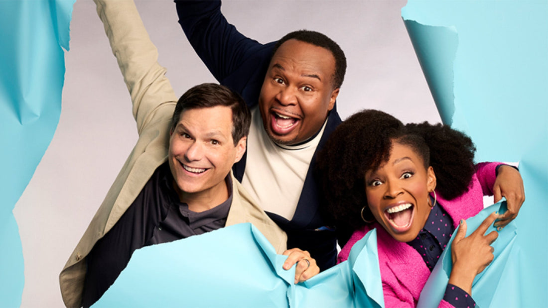 L-R: Michael Ian Black, Roy Wood Jr., & Amber Ruffin on CNN's Have I Got News For You.