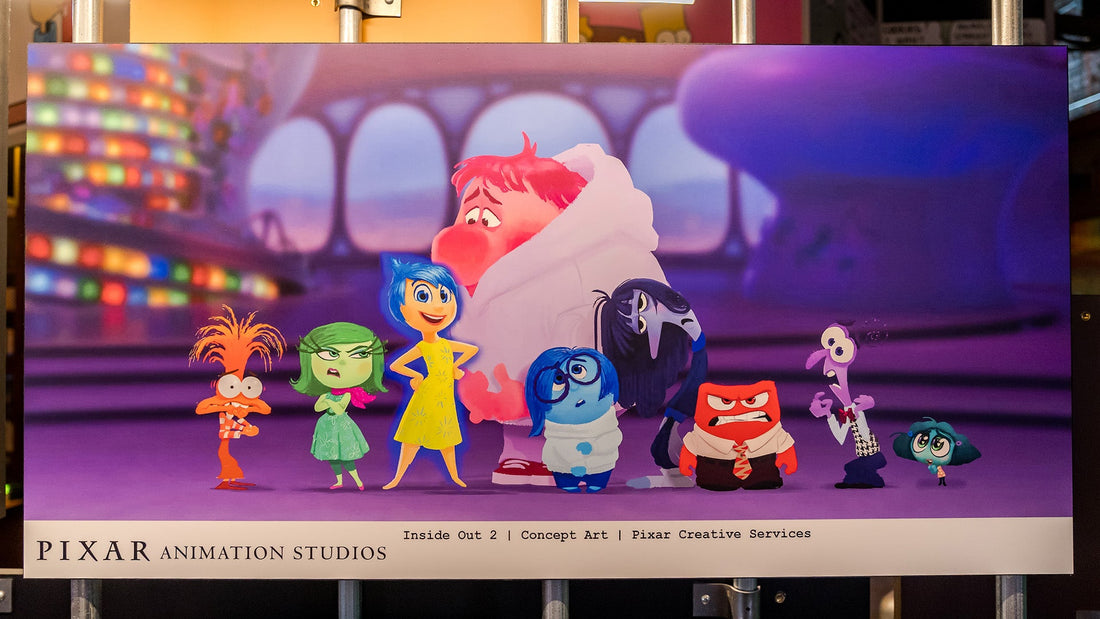 "Inside Out 2" concept art on display at the national comedy center