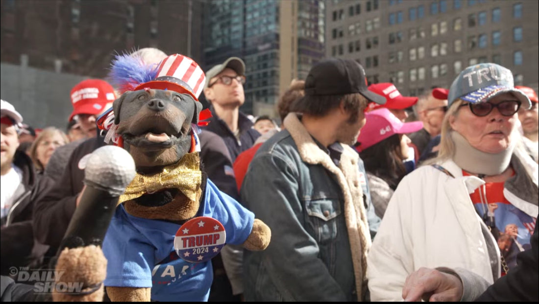 Triumph the Insult Comic Dog at Trump's MSG Rally.