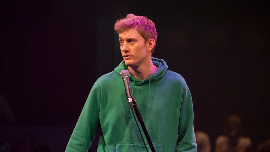 James Acaster performing stand-up in his new HBO special "Hecklers Welcome."