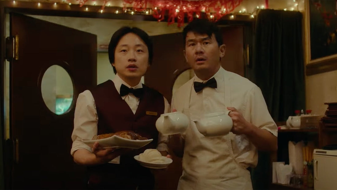 Jimmy O. Yang & Ronny Chieng in "Interior Chinatown" on Hulu.