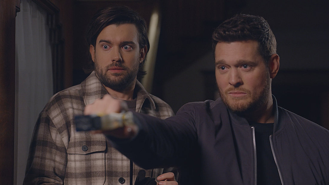 Jack Whitehall & Michael Buble in Jack In Time For Christmas on Prime Video.