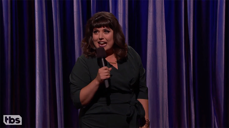 Jenny Zigrino discusses how her butt can effect air travel on Conan