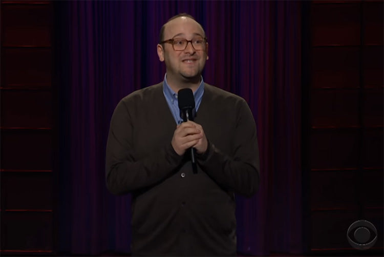 Josh Gondelman brings his perennial happiness to "Late Late Show w/James Corden"