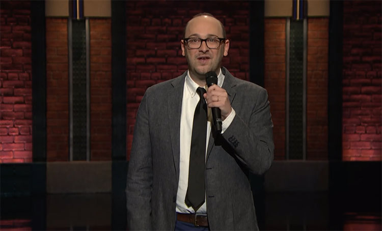 Josh Gondelman appeared on "Late Night" to perform jokes about being a newlywed