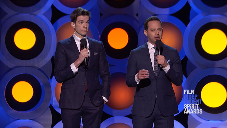 Watch John Mulaney and Nick Kroll's opening monologue at the Film Independent Spirit Awards