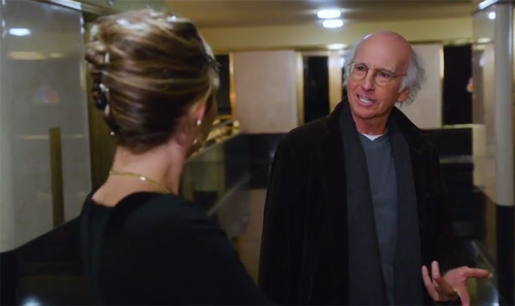 Larry David prefers to take the elevator by himself in these "Saturday Night Live" promos