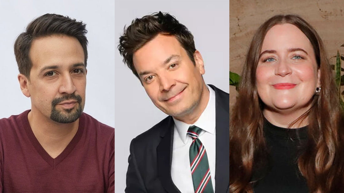 Lin-Manuel Miranda, Jimmy Fallon & Aidy Bryant for "All In: Comedy About Love" on Broadway.