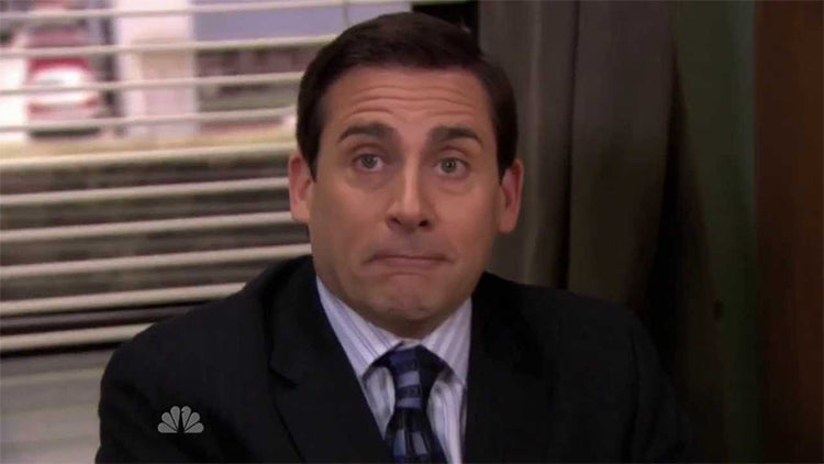 Steve Carell as Michael Scott on "The Office."