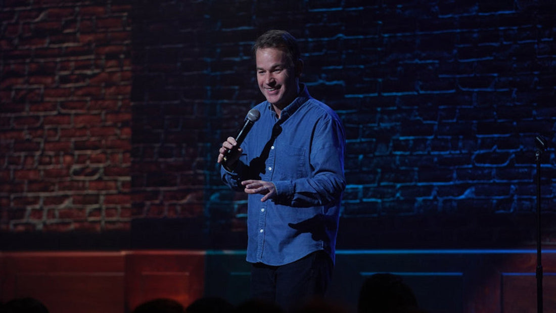 Mike Birbiglia performing on Colin Jost & Michael Che Present: New York After Dark on Peacock.