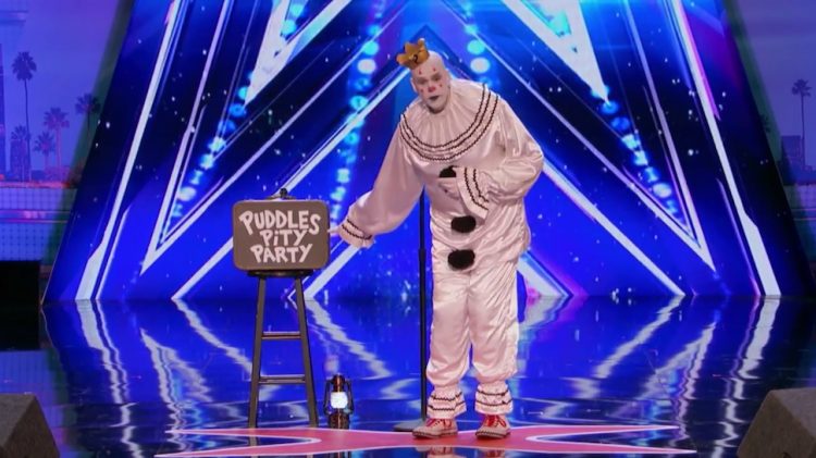 Sad clown Puddles Pity Party gets a standing ovation on "America's Got Talent"