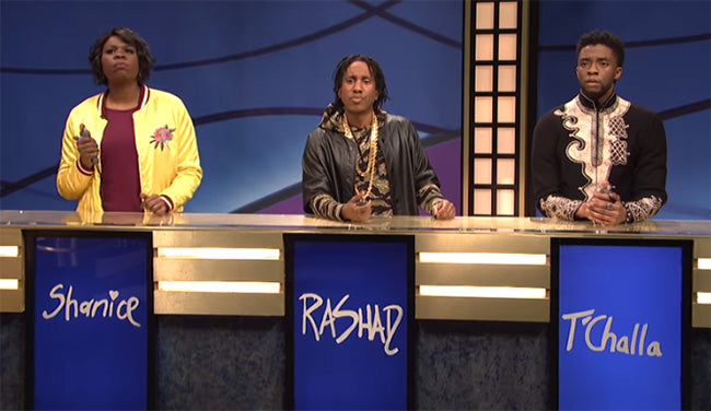 King T'Challa showed up on Black Jeopardy on "Saturday Night Live"