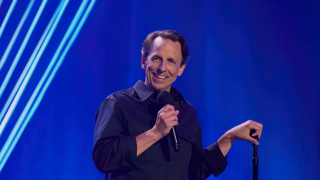 Seth Meyers performing his HBO stand up special "Dad Man Walking."