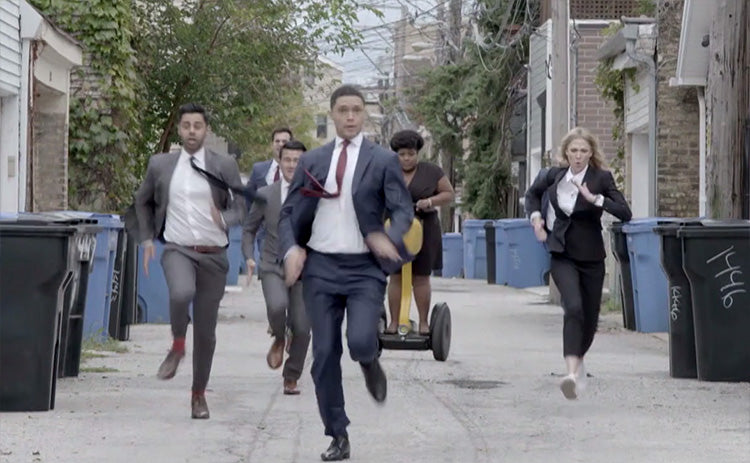 "The Daily Show" recreates "Ferris Bueller's Day Off" as they kick off a week of shows in Chicago