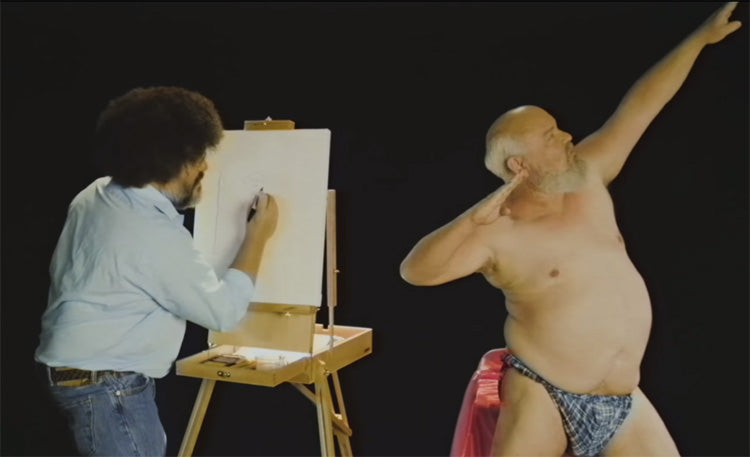 Tenacious D channel Bob Ross as Jack Black teaches us how to draw Kyle Gass