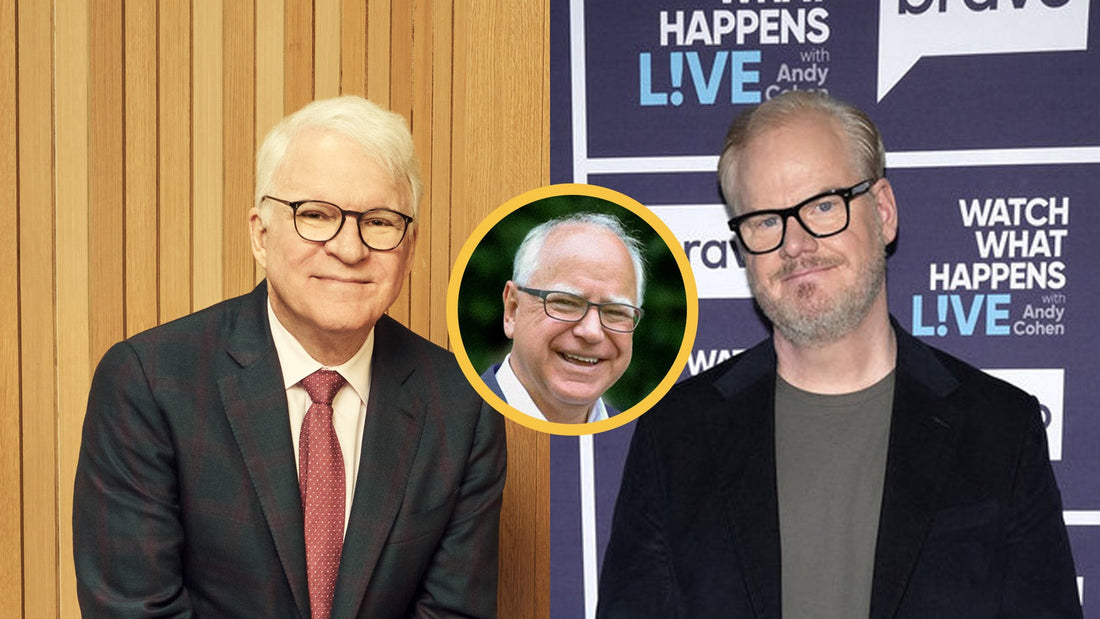 Steve Martin, Tim Walz & Jim Gaffigan.