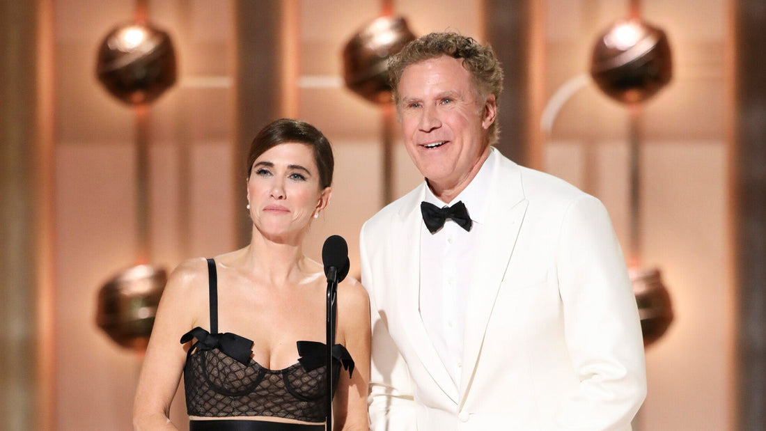 Kristen Wiig & Will Ferrell at the 2024 Golden Globes.